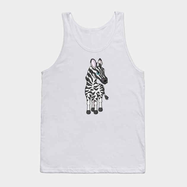 Zany Zebra Tank Top by Greylady2016